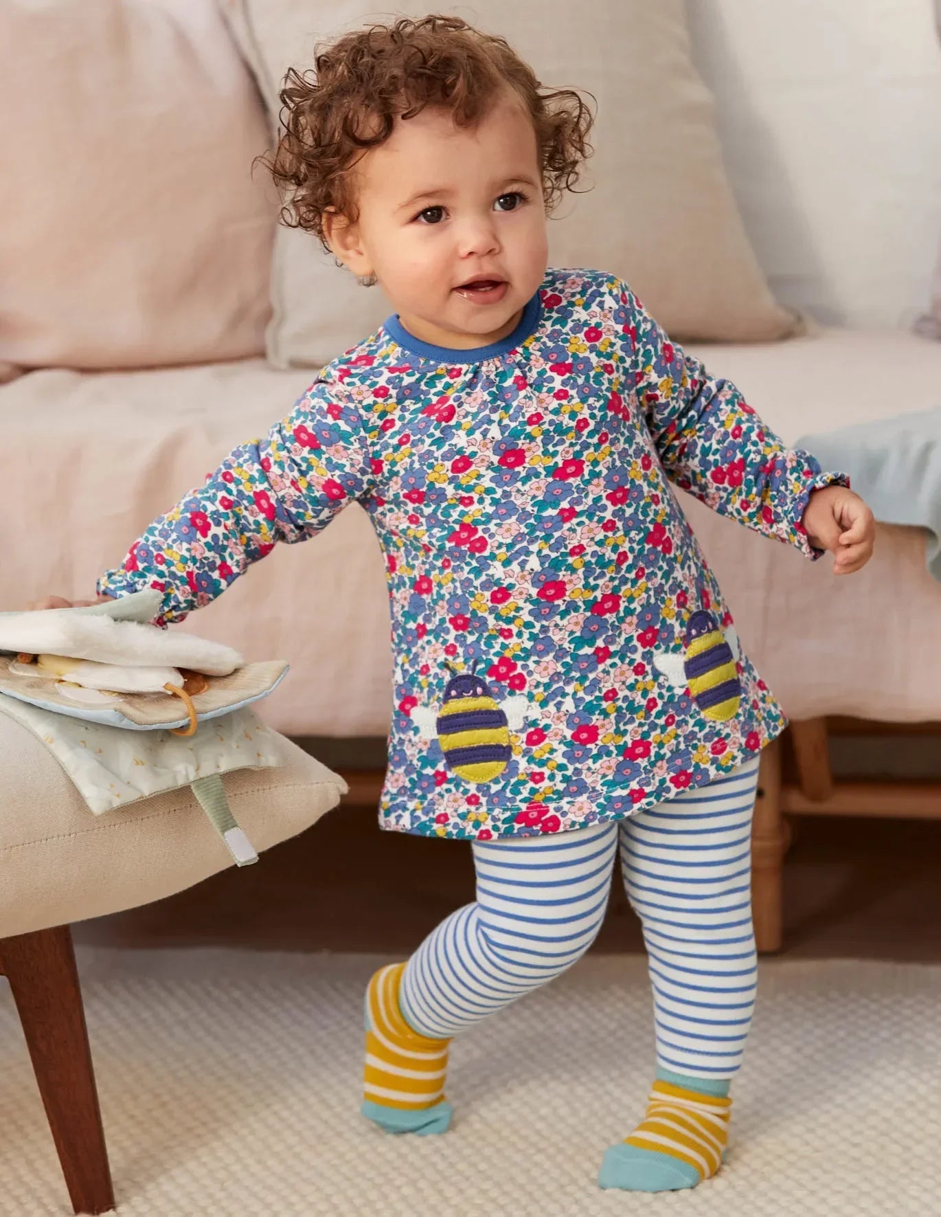 Baby Boden Supersoft Play Set in Multi Sky Apple Blossom