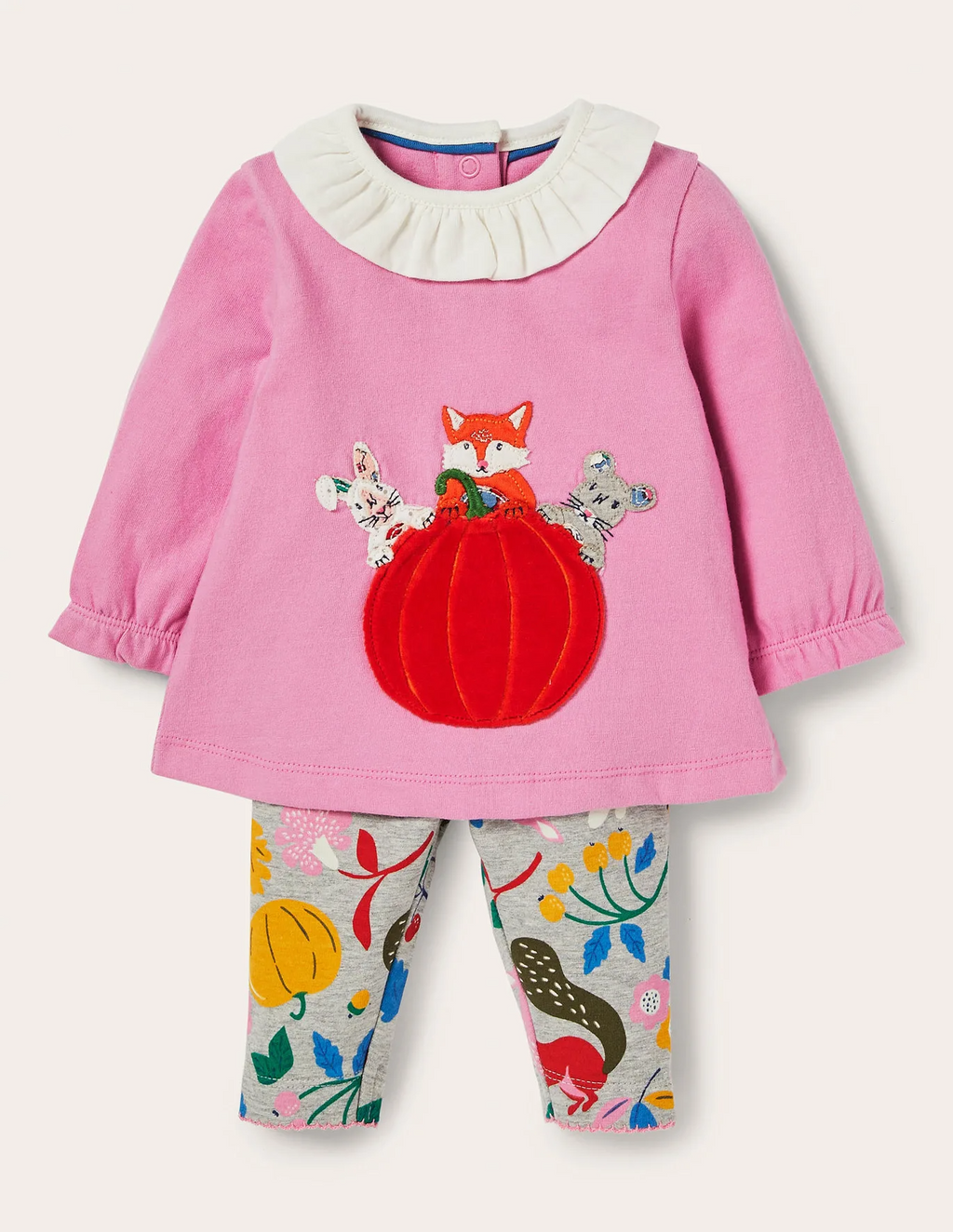 Baby Boden Pumpkin Forest Friends Play Set Grey Marl Forest Friends