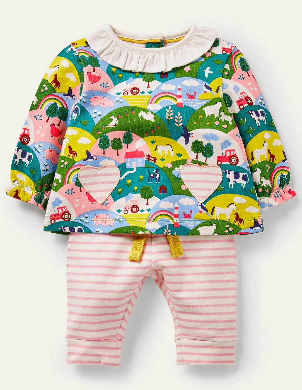 Baby Boden Supersoft Jersey Playset in Multi Coastal Farm