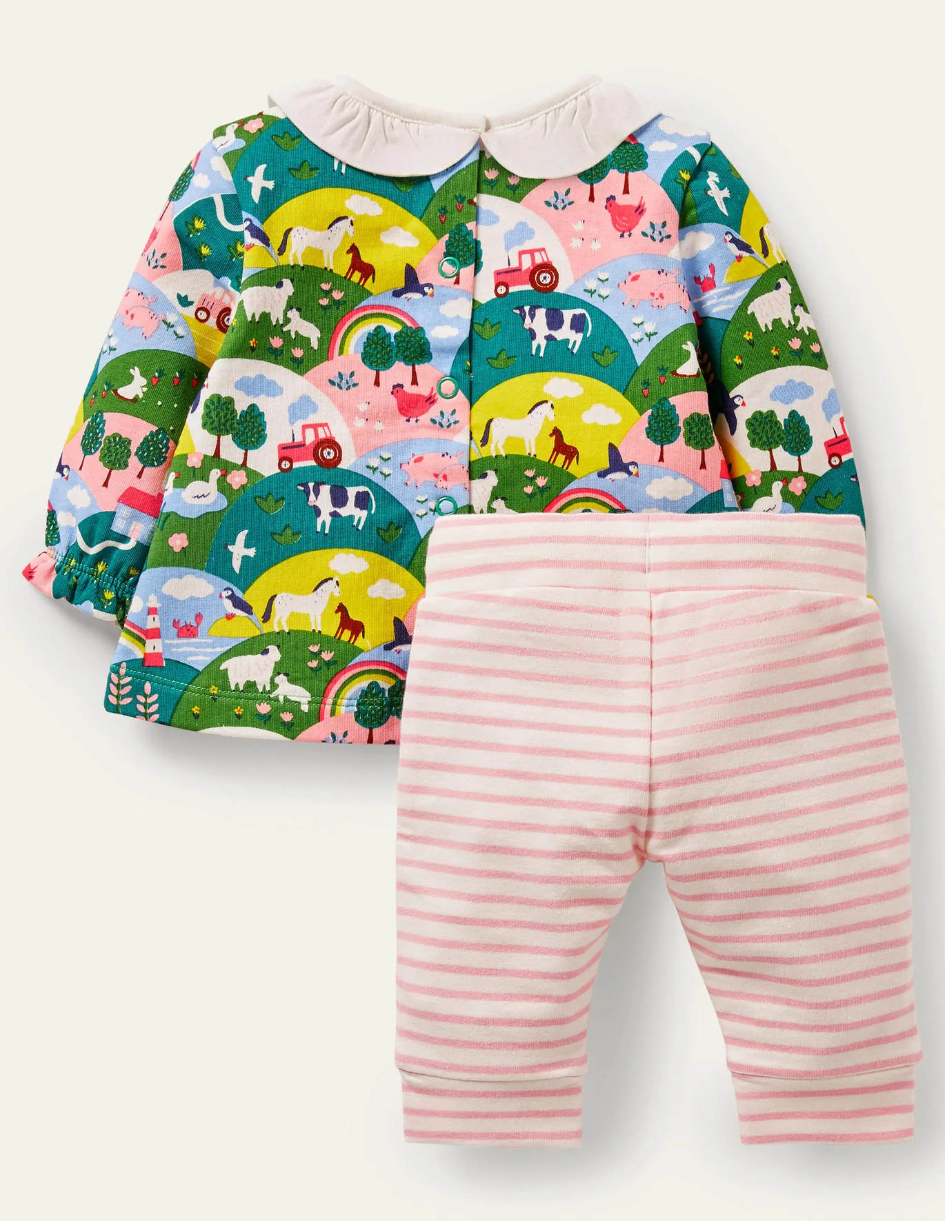 Baby Boden Supersoft Jersey Playset in Multi Coastal Farm