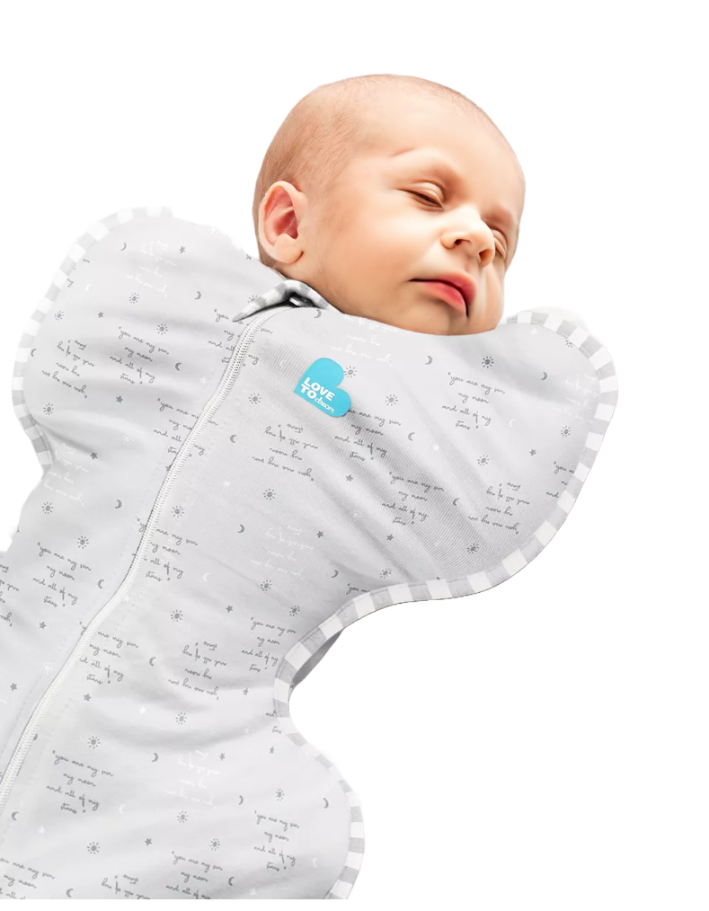 Love To Dream Swaddle Up Lite, 0.2 Tog (3.5-6kg) You Are My Grey