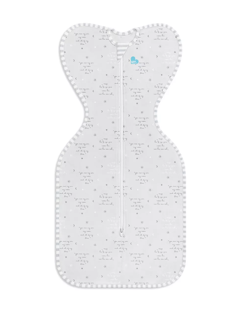 Love To Dream Swaddle Up Lite, 0.2 Tog (3.5-6kg) You Are My Grey