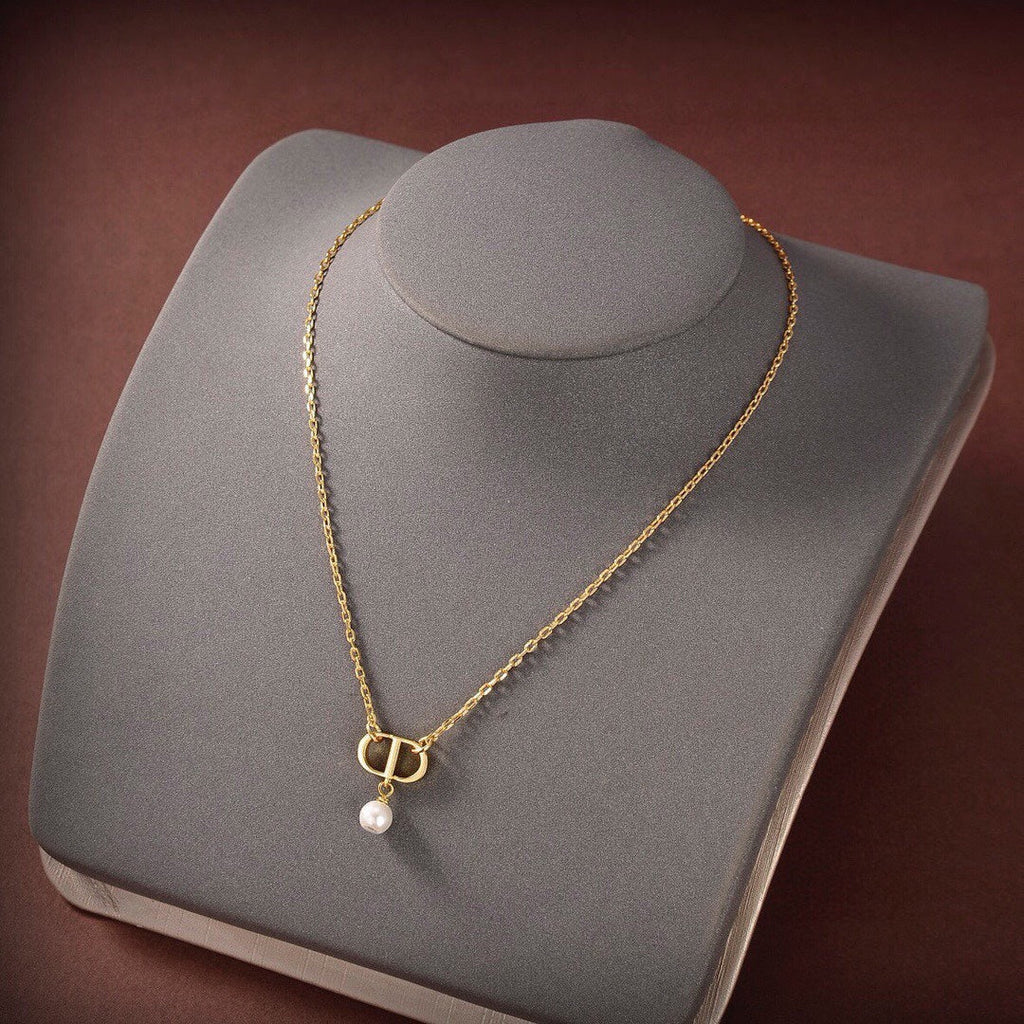 18K Petit Dior Pearl Necklace